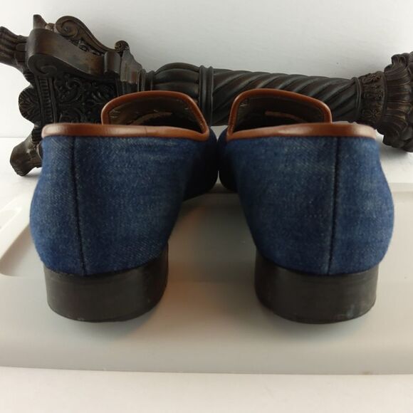 Ros Hommerson denim and leather flag loafers - Picture 11 of 17